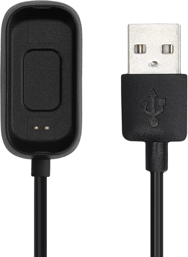 kwmobile Charger Cord Compatible with Oppo Band Sport - Charger for Smart Watch USB Cable - Black